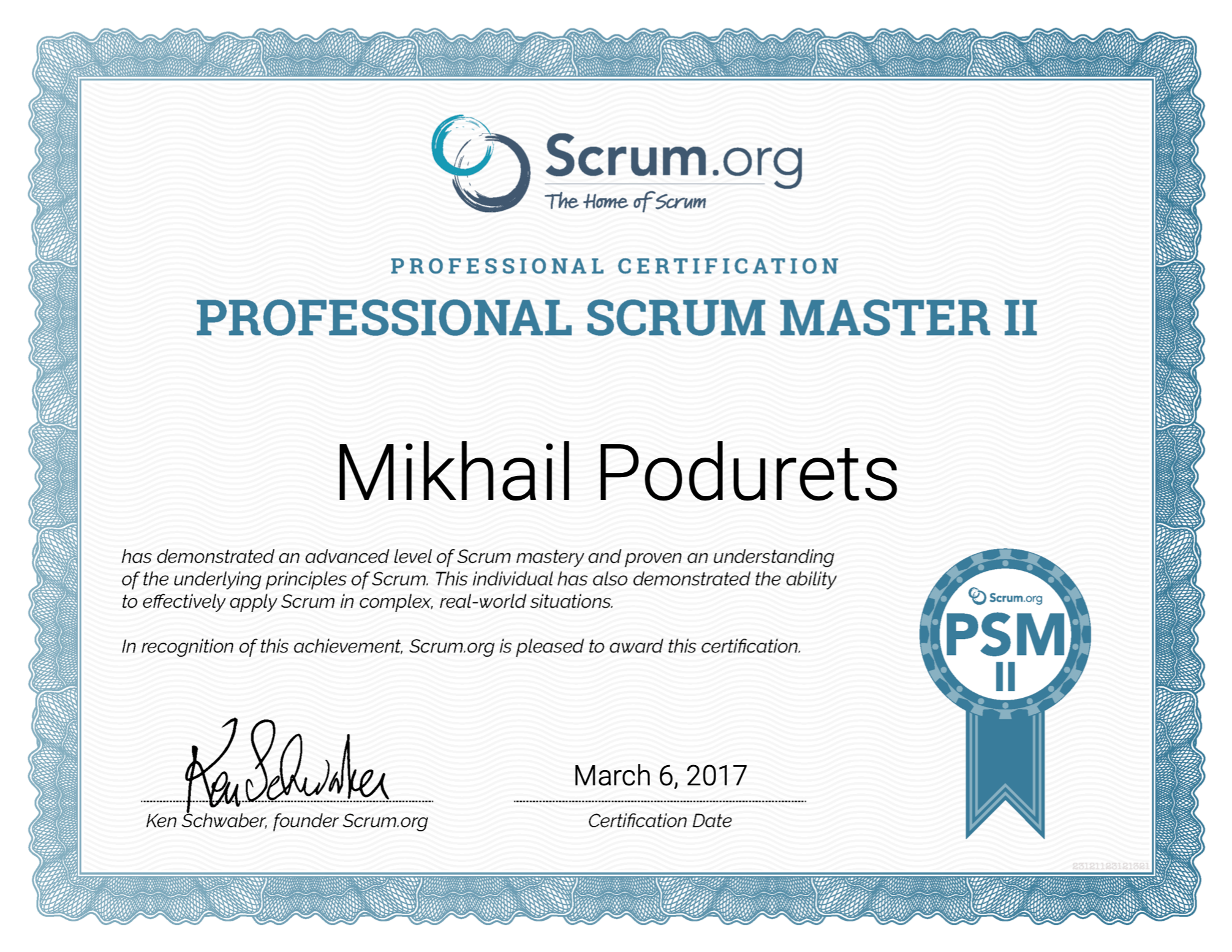 Professional Scrum Master II